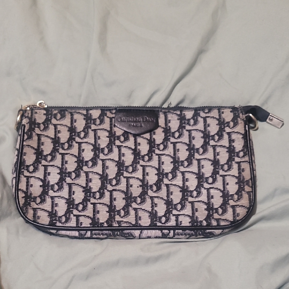 Dior Monogram Black and Cream Clutch